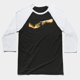 Creation of a Frog, Michelangelo Frog Baseball T-Shirt